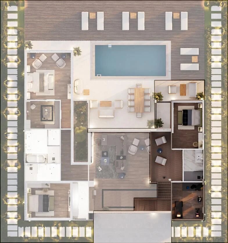 Second floor 3D plan