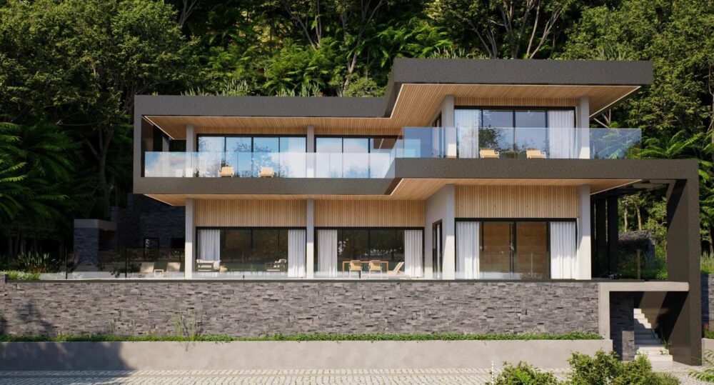 Villa elevation, alternate view