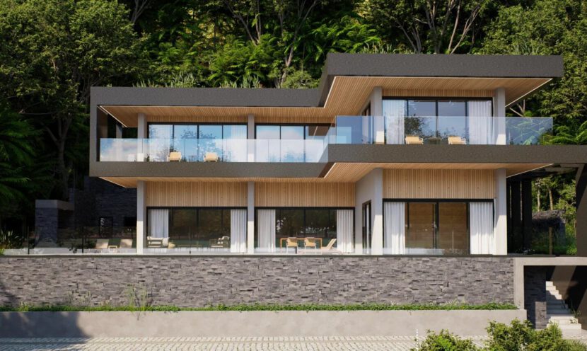 Villa elevation, alternate view